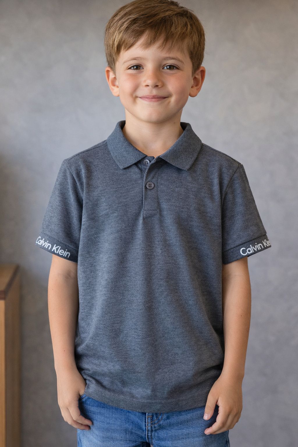 POLO CKJ KIDS MAS LOGO CKJ RETILINEA CHUMBO