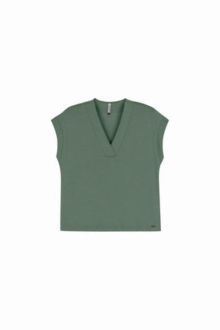CONJ FEM REG E CALCA MOLETINHO VISCOSE VERDE