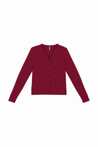 CARDIGAN FEM EM MALHA TRICO BORDO