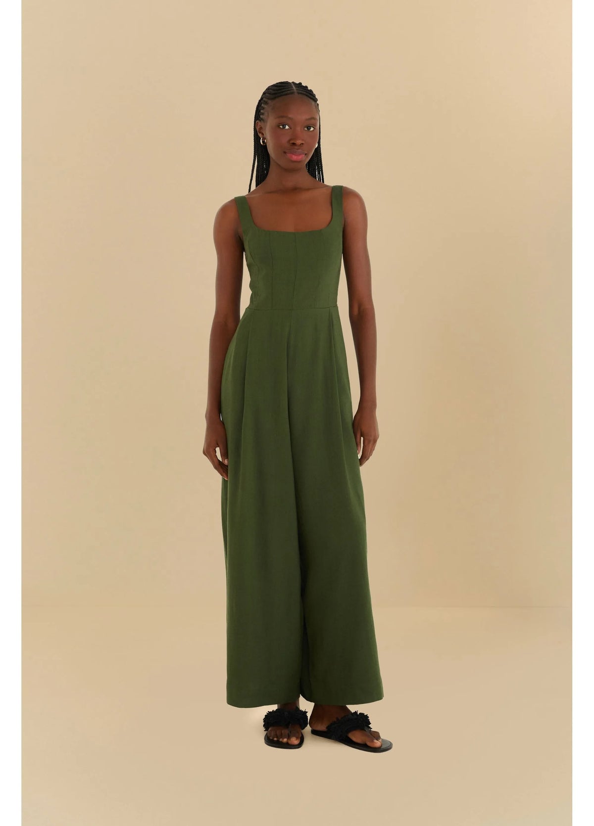 MACACAO FEM CORSELET RETO FARM VERDE MANDACARU