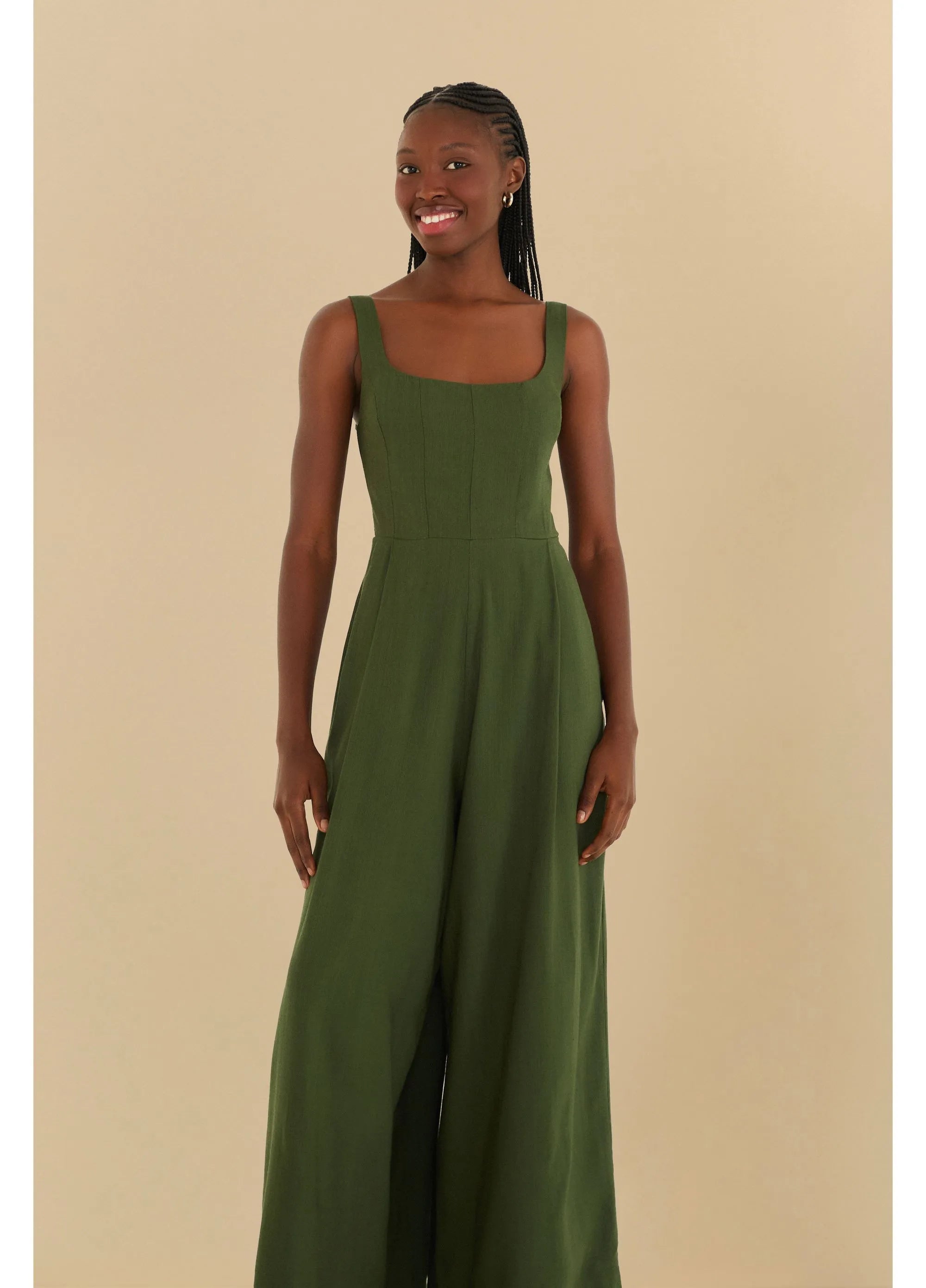 MACACAO FEM CORSELET RETO FARM VERDE MANDACARU