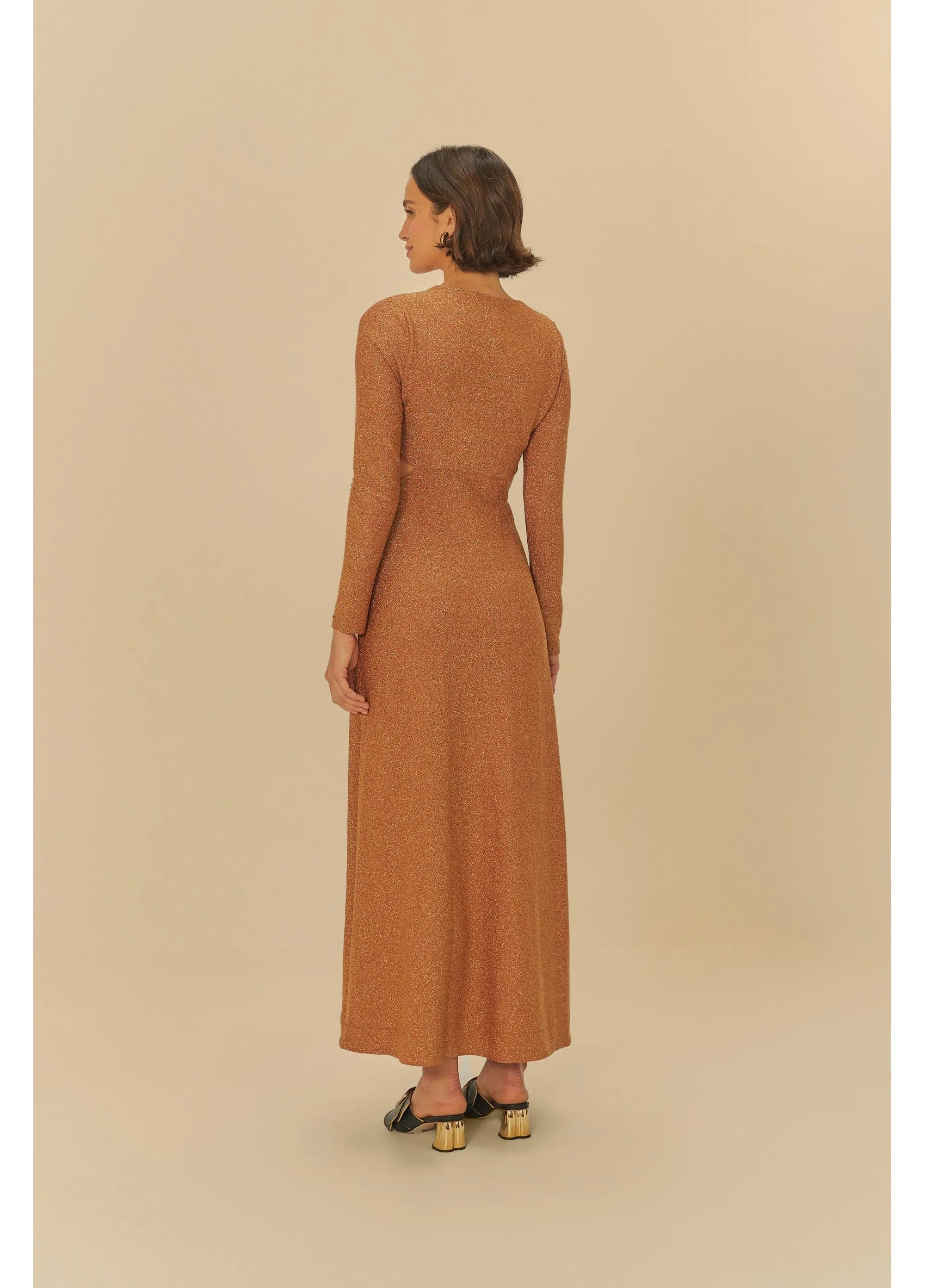 VESTIDO CROPPED FIVELA LUREX AVELA