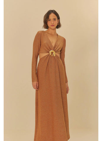 VESTIDO CROPPED FIVELA LUREX AVELA
