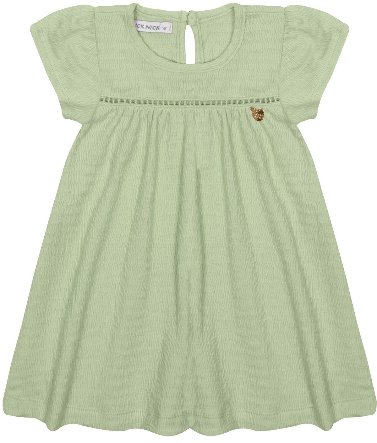 VESTIDO MC ANARRUGA DET CROCHE BUSTO ERVA