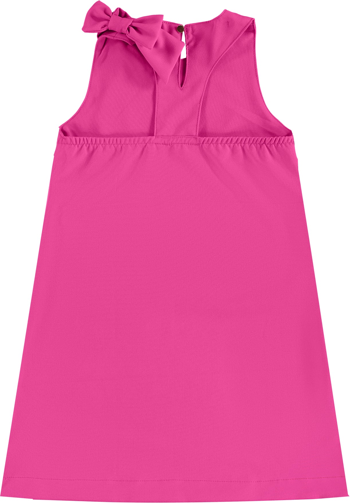 VESTIDO CREPE LIGHT DET LACO OMBRO ROSA