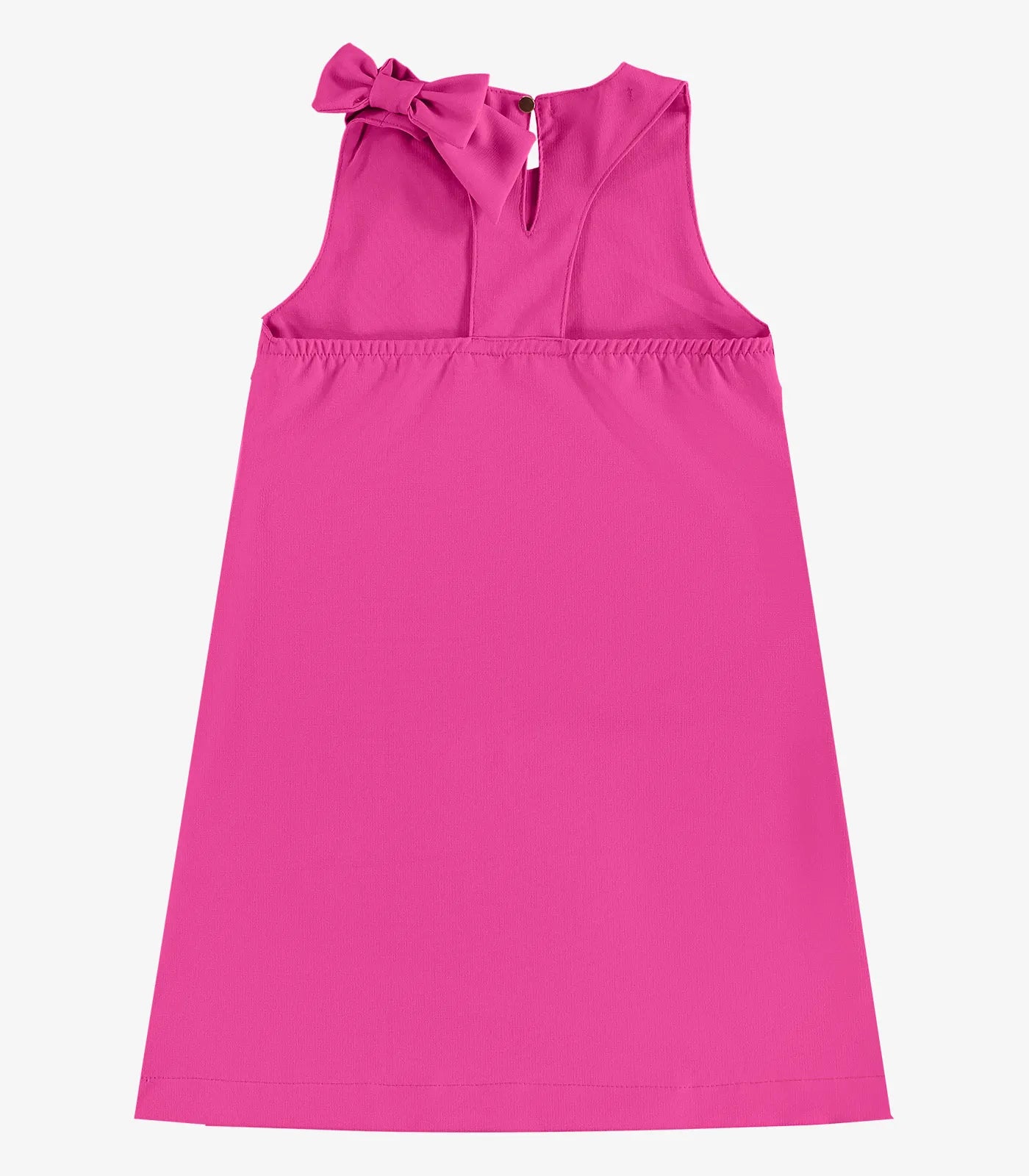 VESTIDO CREPE LIGHT DET LACO OMBRO ROSA