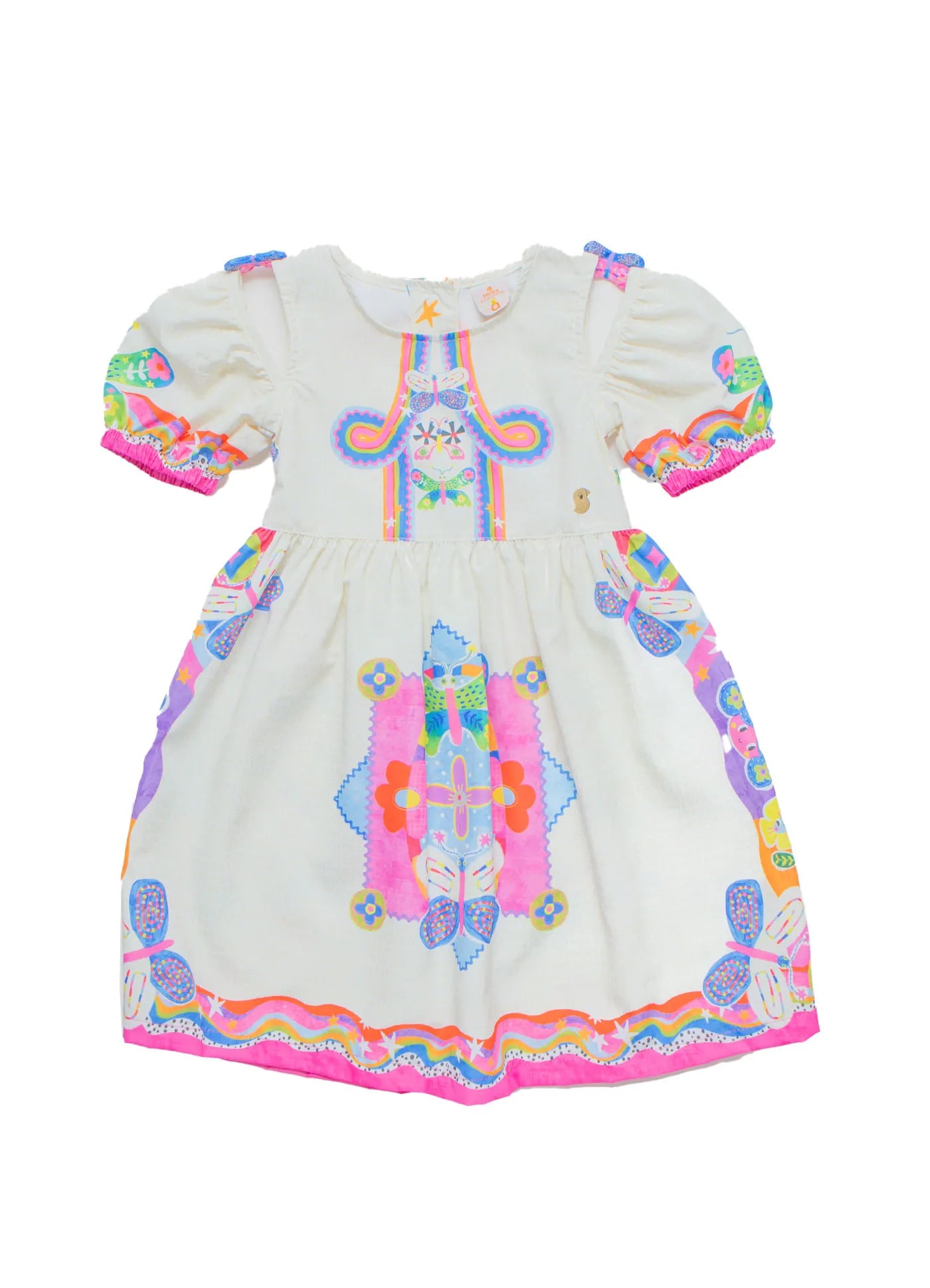 VESTIDO NAS ALTURAS ALPHABETO OFF WHITE