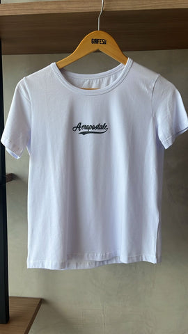 BLUSA FEM MC COTTON AEROPOSTALE BRANCO