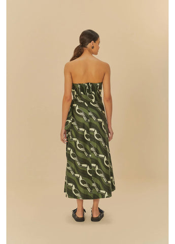 VESTIDO TUCANO GRAFICO FARM VERDE