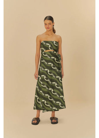 VESTIDO TUCANO GRAFICO FARM VERDE