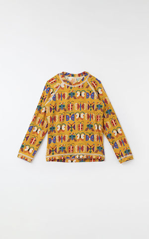 BLUSA PROTECAO UV FEM BORBOCOSMO AMARELO MOSTARDA