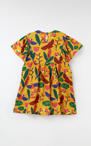 VESTIDO MALHA ESTRELA DAS AGUAS AMARELO MOSTARDA