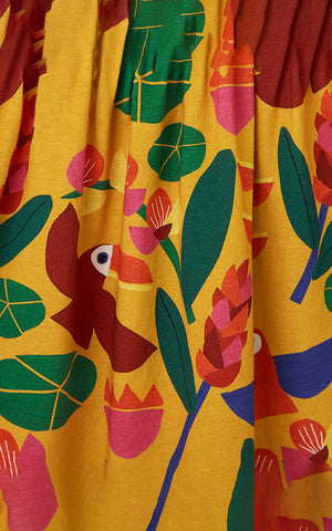 VESTIDO MALHA ESTRELA DAS AGUAS AMARELO MOSTARDA