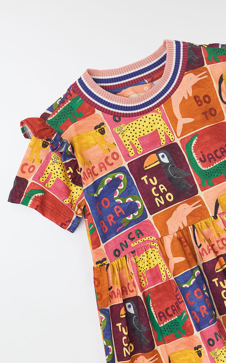 VESTIDO MALHA ANIMALIA FABULA ESTAMPADO
