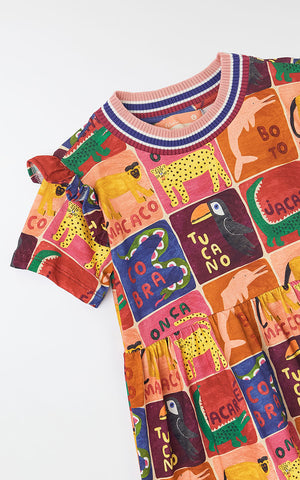 VESTIDO MALHA ANIMALIA FABULA ESTAMPADO