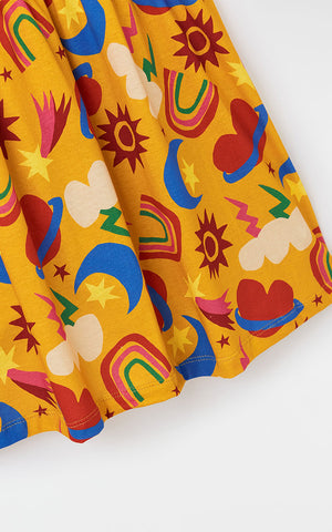 VESTIDO MALHA COSMO FABULA AMARELO MOSTARDA