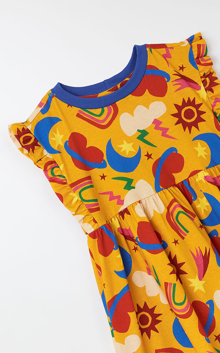 VESTIDO MALHA COSMO FABULA AMARELO MOSTARDA