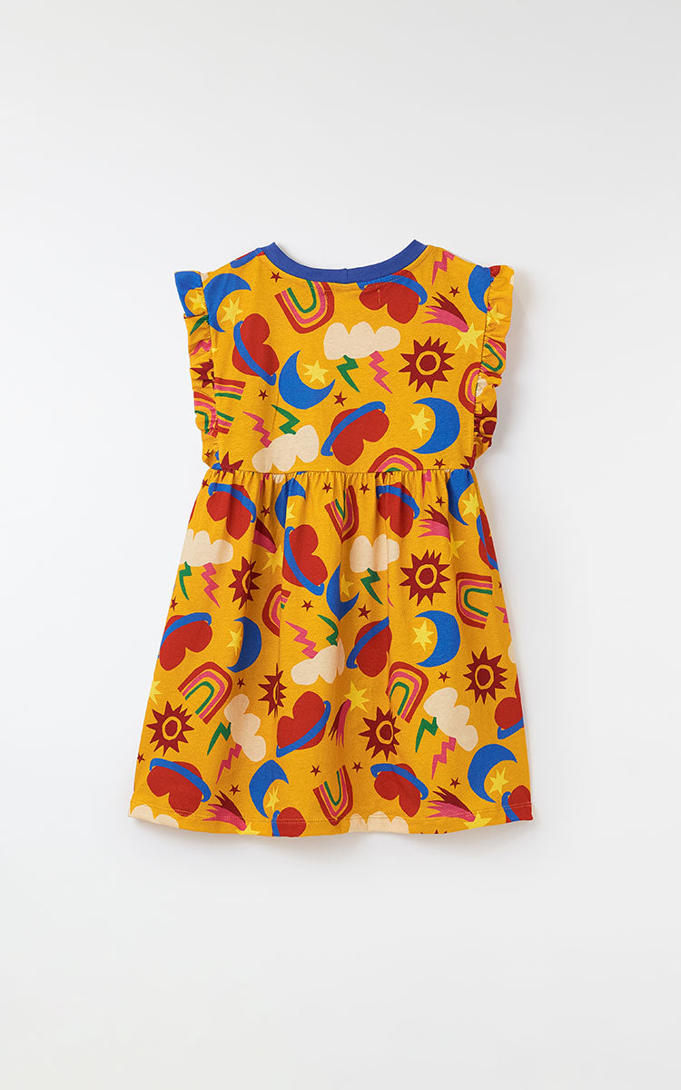 VESTIDO MALHA COSMO FABULA AMARELO MOSTARDA