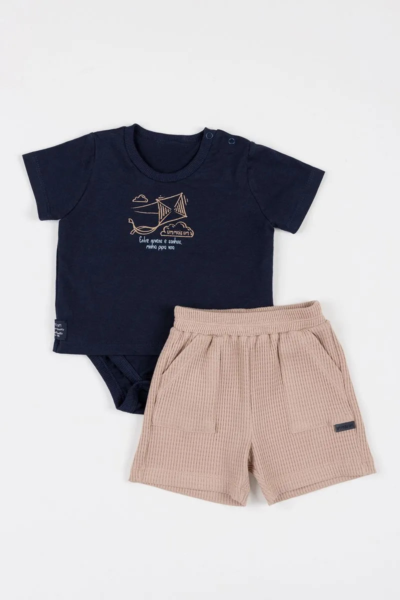 CONJ MAS CAM BODY EST E BERM MALHA MARINHO