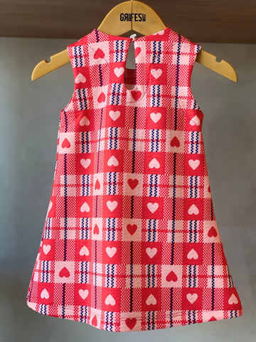 VESTIDO MALHA JACQUARD C EST EXCLUSIVA VERMELHO