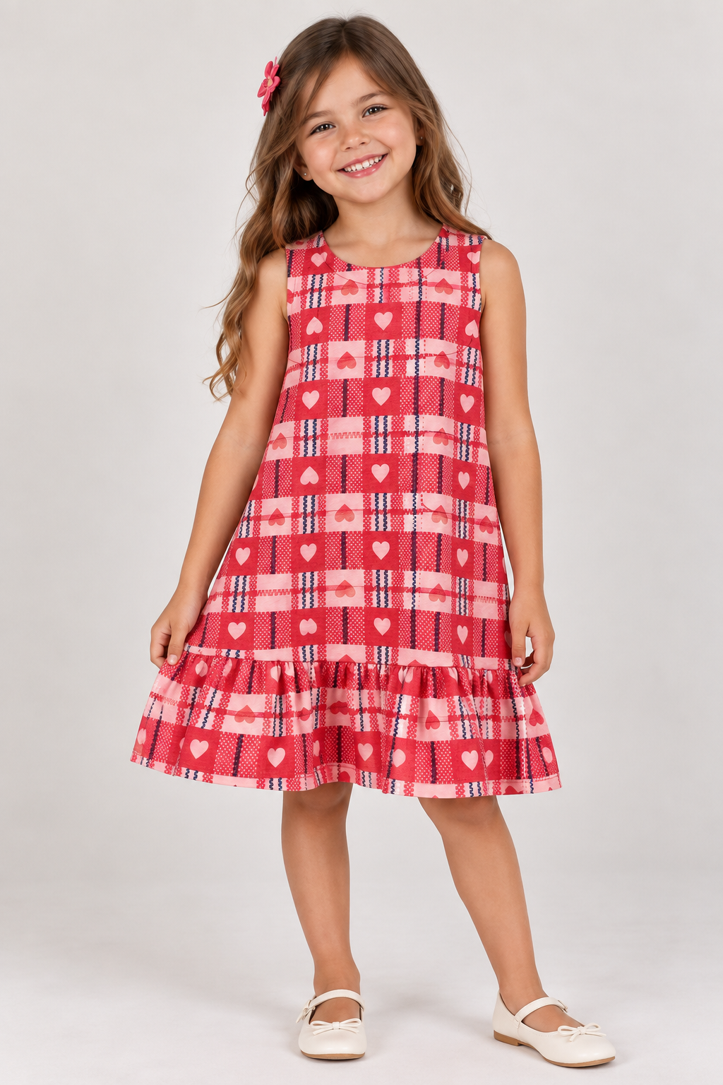 VESTIDO MALHA JACQUARD C EST EXCLUSIVA VERMELHO