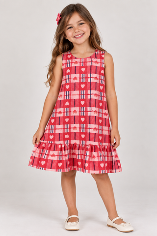 VESTIDO MALHA JACQUARD C EST EXCLUSIVA VERMELHO