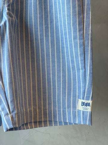 CONJ MAS CAM MALHA E BERM SARJA LIST AZUL CLARO