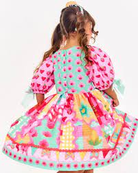 VESTIDO CALCINHA BB A FESTA VAI COMECAR VERDE/ROSA