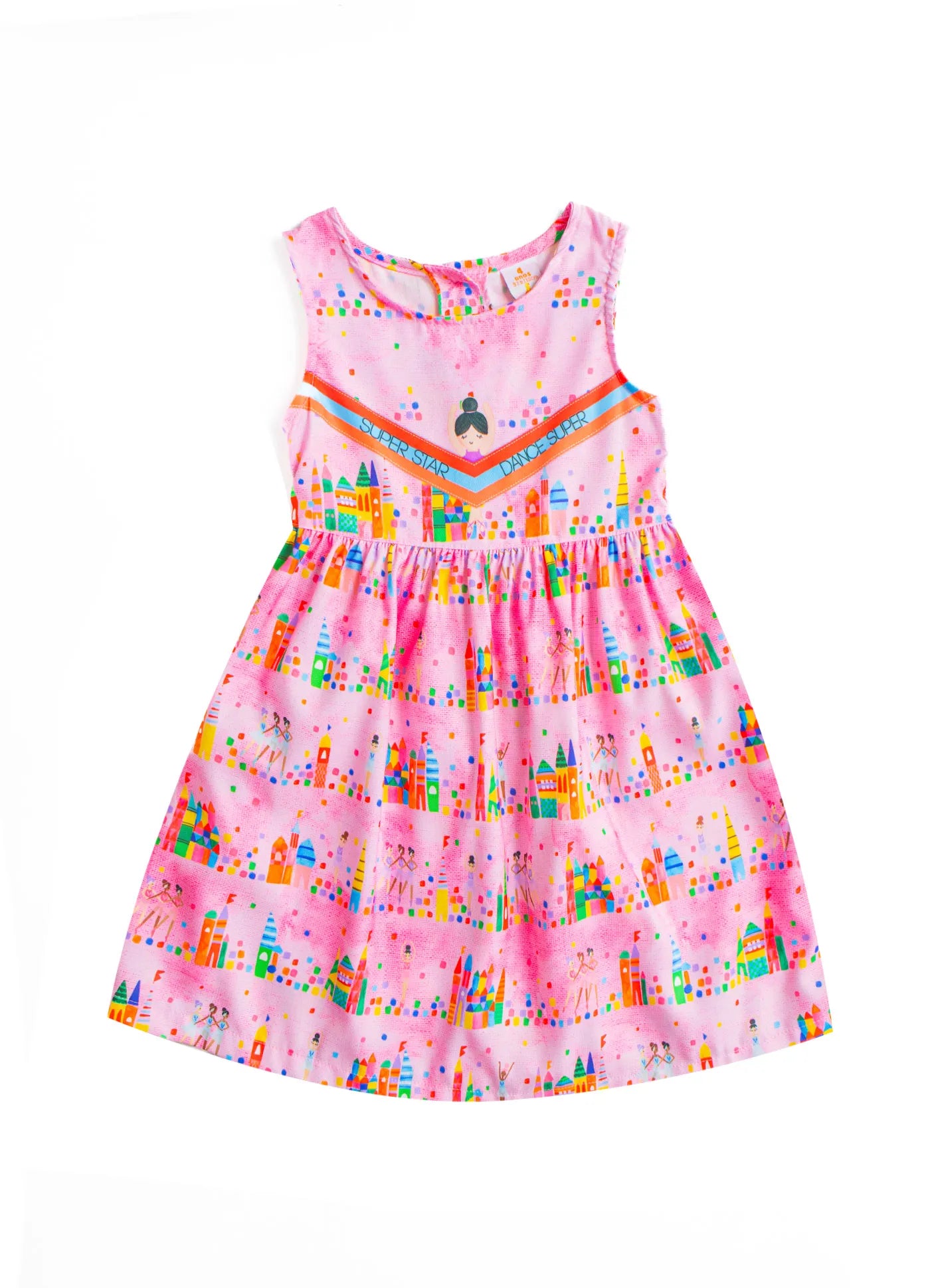 VESTIDO REINO DE MUITAS CORES ROSA