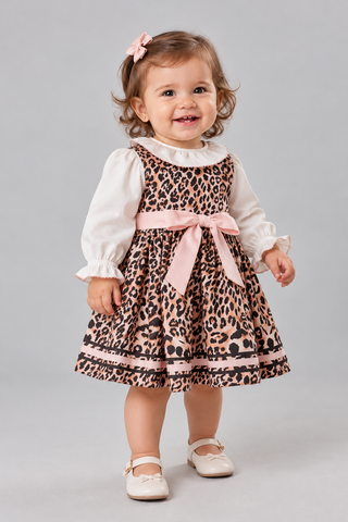 VESTIDO RODADO EM LINHO ESTAMPADO MULTICOLORIDO