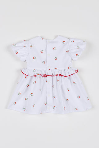 VESTIDO MIDI TRICOLINE ANA RUGA ESTAMP OFF WHITE