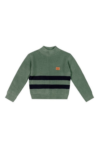 SUETER MAS KIDS EM TRICO VERDE