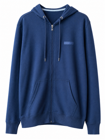 MOLETOM MAS ABERTO ZIP E CAP AEROPOSTALE MARINHO
