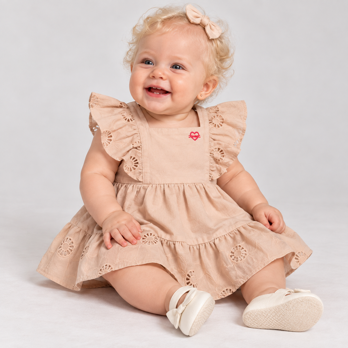 VESTIDO FEM BB COTTON FLAME BAB LAISE BEGE