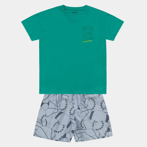 CONJ MAS CAM NEVER E BERM TAC EST BOLSO VERDE/CINZA