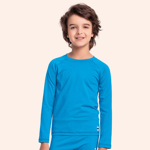 CAMISETA ML PROTECAO UV COTTON AZUL