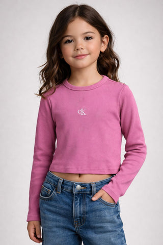 BLUSA ML CKJ KIDS FEM RIBANA ROSA MEDIO