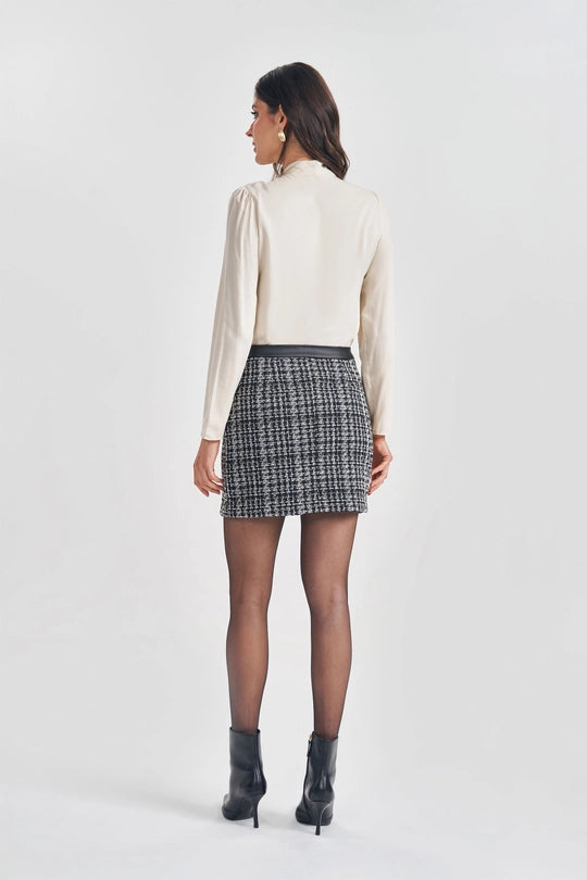 BLUSA FEM ML PLANO VISCOSE SARJADA GIZ