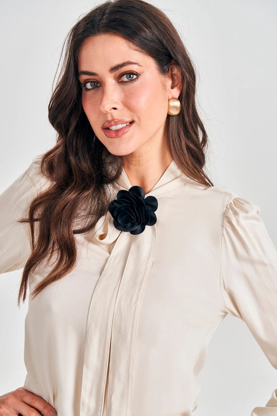 BLUSA FEM ML PLANO VISCOSE SARJADA GIZ