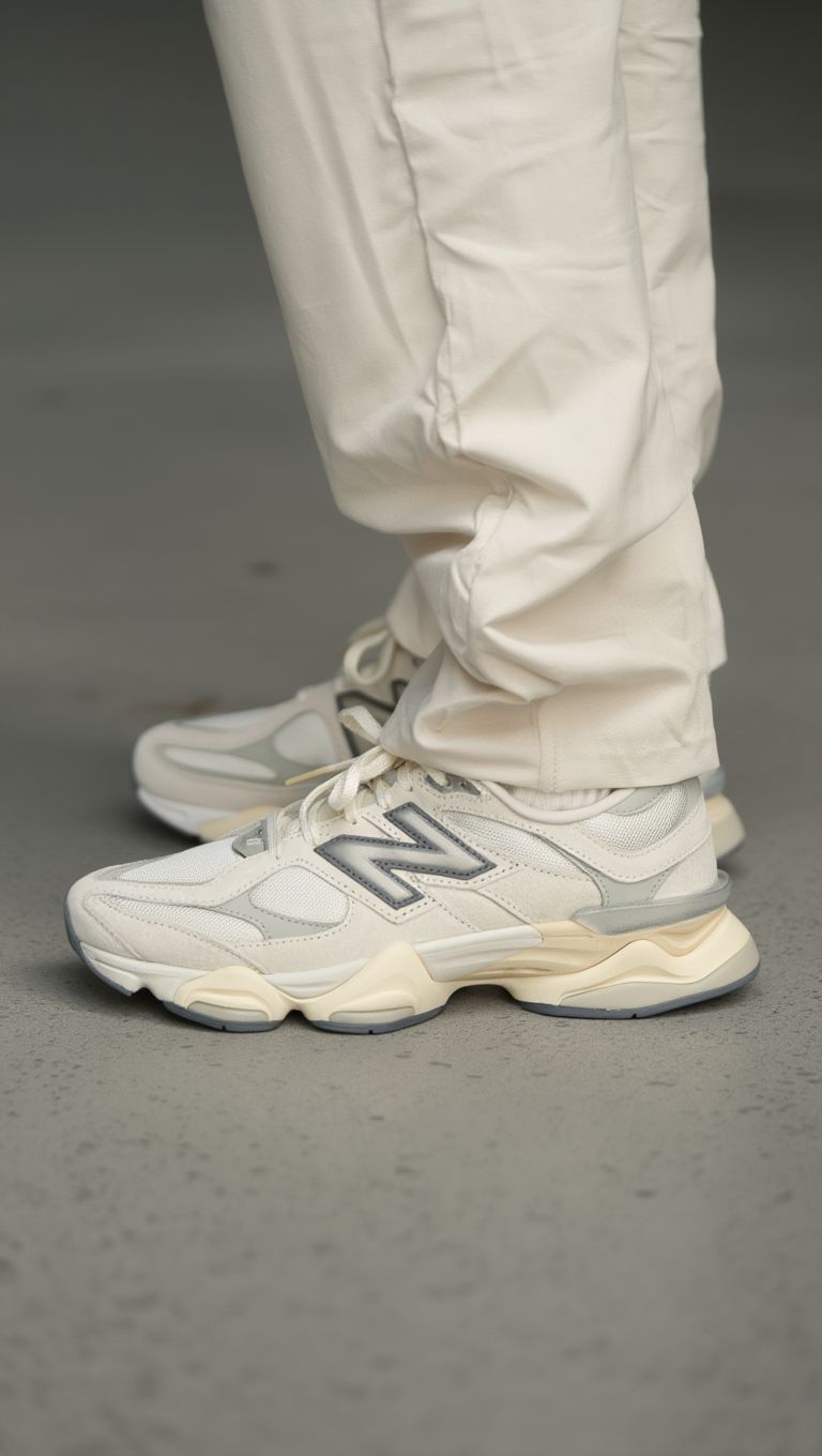 TENIS 9060 UNISEX NEW BALANCE BRANCO/PRATA ECA