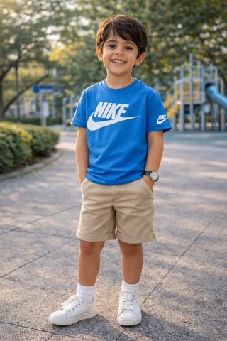 CAMISETA NIKE KIDS MAS FTR EVERGREEN AZUL CLARO B9F