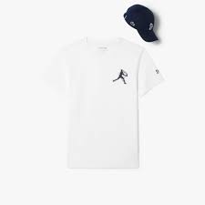 CAMISETA MASC MC E BONE LACOSTE BRANCO 522