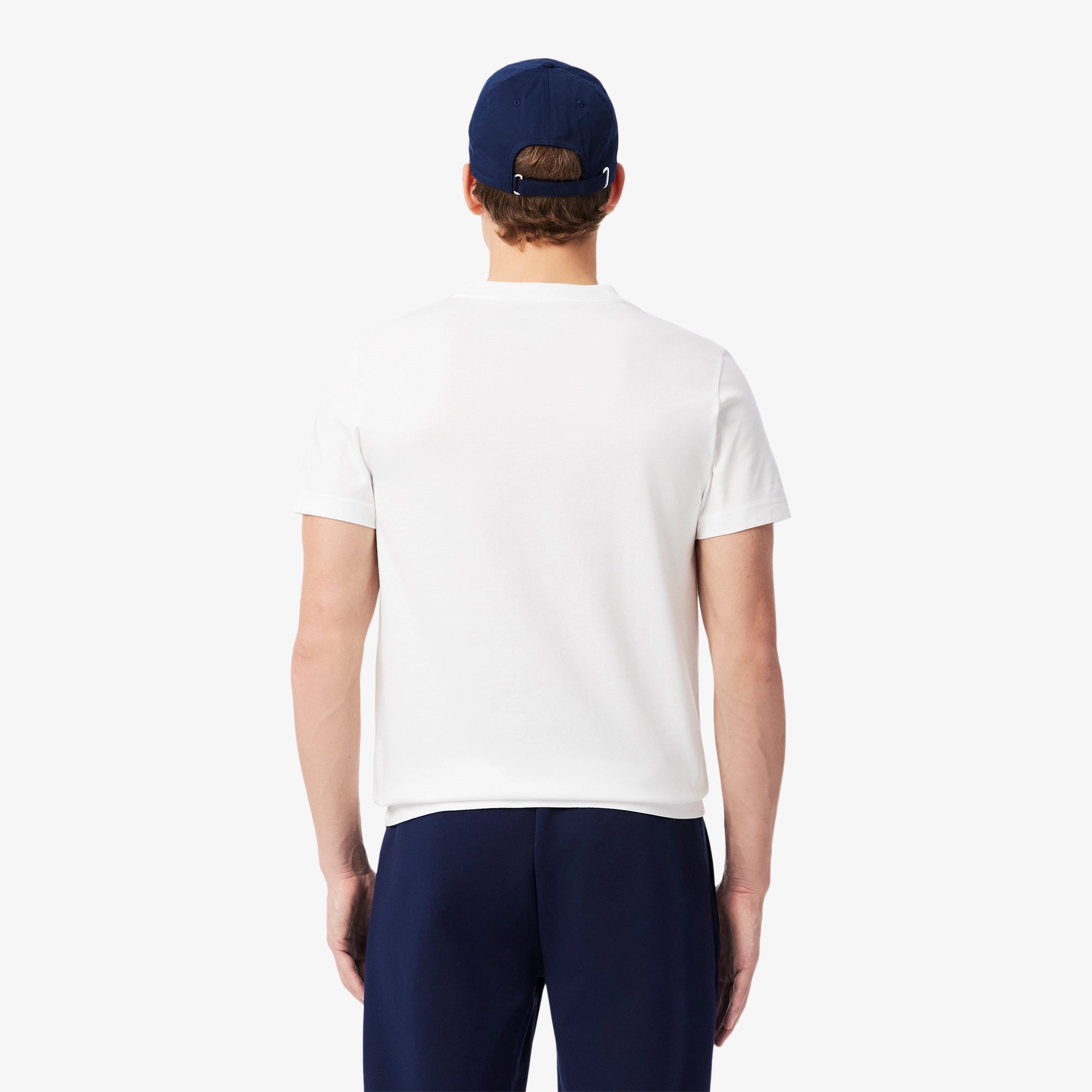 CAMISETA MASC MC E BONE LACOSTE BRANCO 522