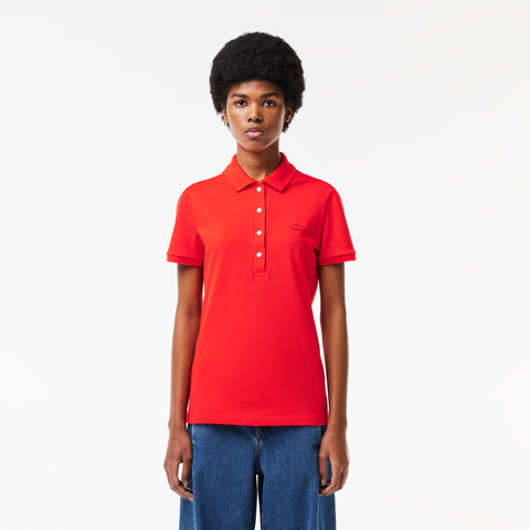 POLO FEM MC LACOSTE VERMELHO ZBG