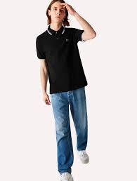 POLO MASC MC DET GOLA LACOSTE MARINHO 525