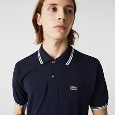 POLO MASC MC DET GOLA LACOSTE MARINHO 525