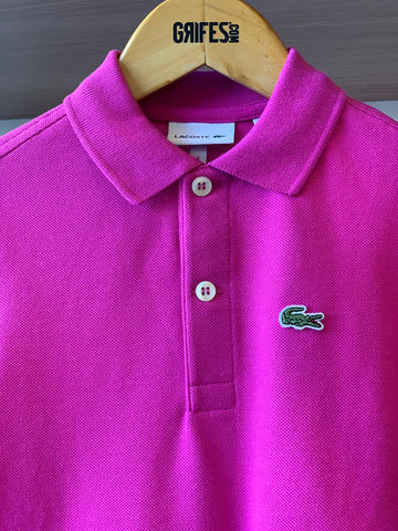 POLO MASC KIDS MC LACOSTE ROSA PINK I1L