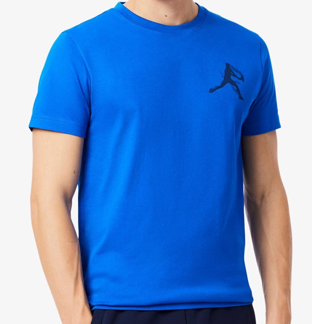CAMISETA MASC MC E BONE LACOSTE AZUL ROYAL 892