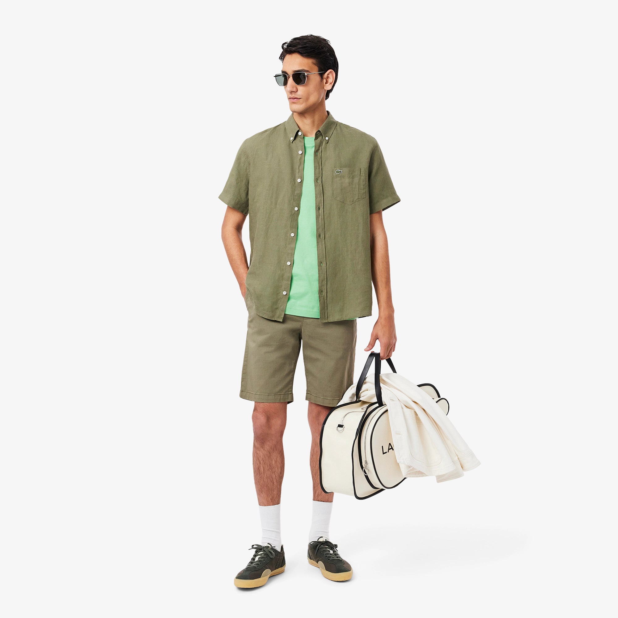 CAMISA MC MAS LACOSTE VERDE MUSGO BMY