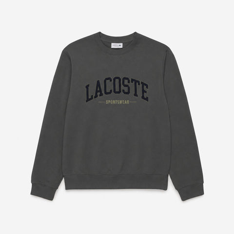 MOLETOM MAS CARECA LACOSTE CINZA ESCURO IVQ